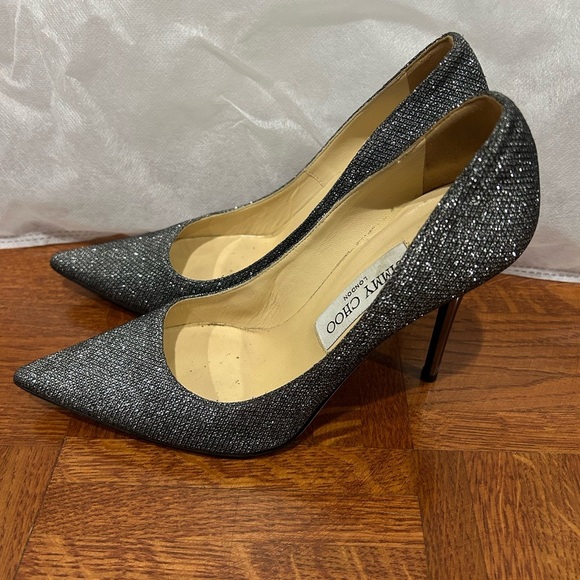Jimmy Choo silver glitter stiletto - preowned - Picture 6 of 14
